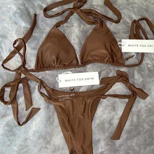 Brand New White Fox Bikini